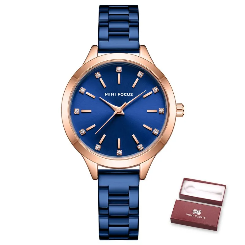 MINI FOCUS  Luxury Brand Women Watch Fashion Casual Ladies  Quartz Watches Waterproof Woman Stainless Steel Dress Wristwatches
