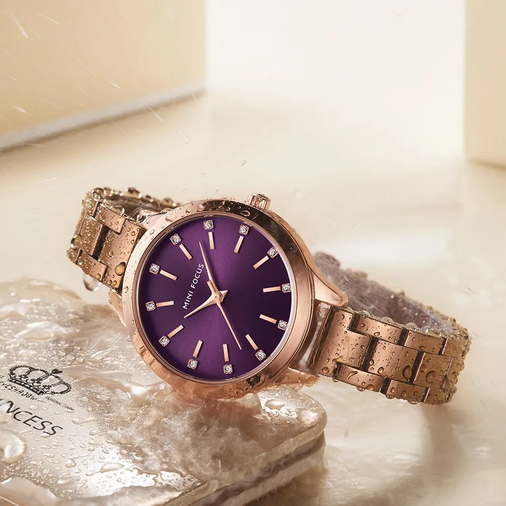 MINI FOCUS  Luxury Brand Women Watch Fashion Casual Ladies  Quartz Watches Waterproof Woman Stainless Steel Dress Wristwatches