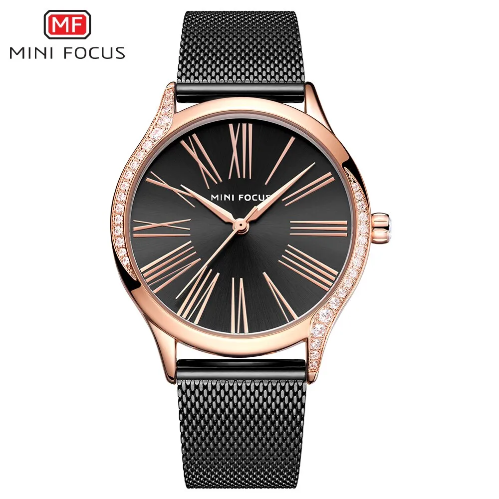 MINI FOCUS Women Watches Luxury Brand Quartz Watch Womens Fashion Casual Dress Simple Watch Waterproof Ladies Clock Reloj Mujer