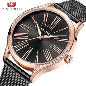 MINI FOCUS Women Watches Luxury Brand Quartz Watch Womens Fashion Casual Dress Simple Watch Waterproof Ladies Clock Reloj Mujer