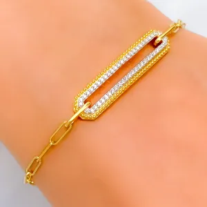 Minimalist Alluring Diamond   18k Gold Bracelet