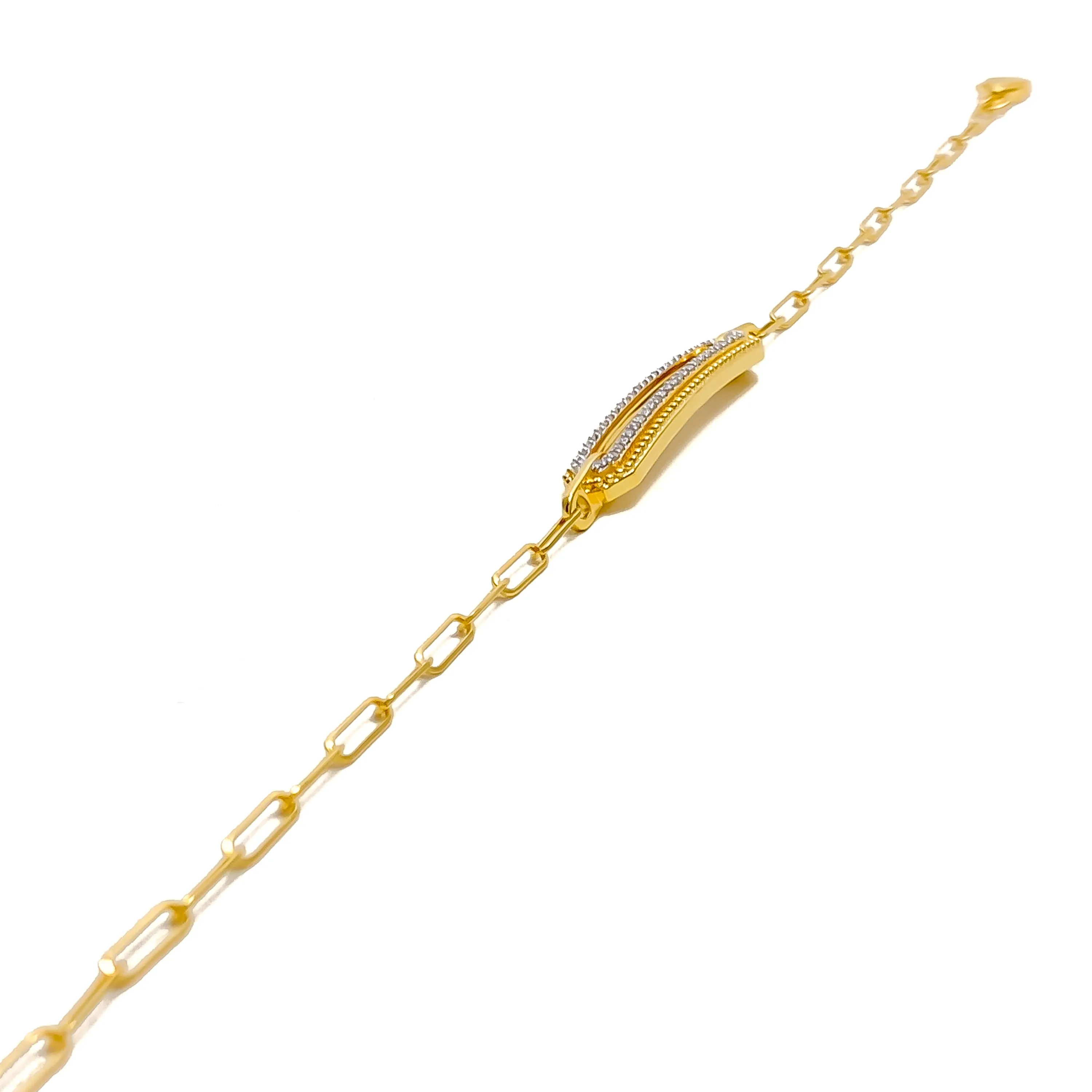 Minimalist Alluring Diamond   18k Gold Bracelet