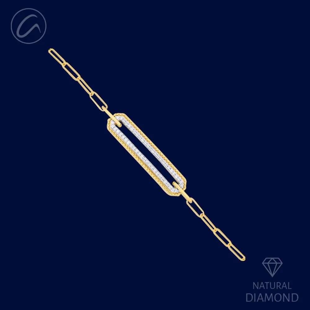 Minimalist Alluring Diamond   18k Gold Bracelet