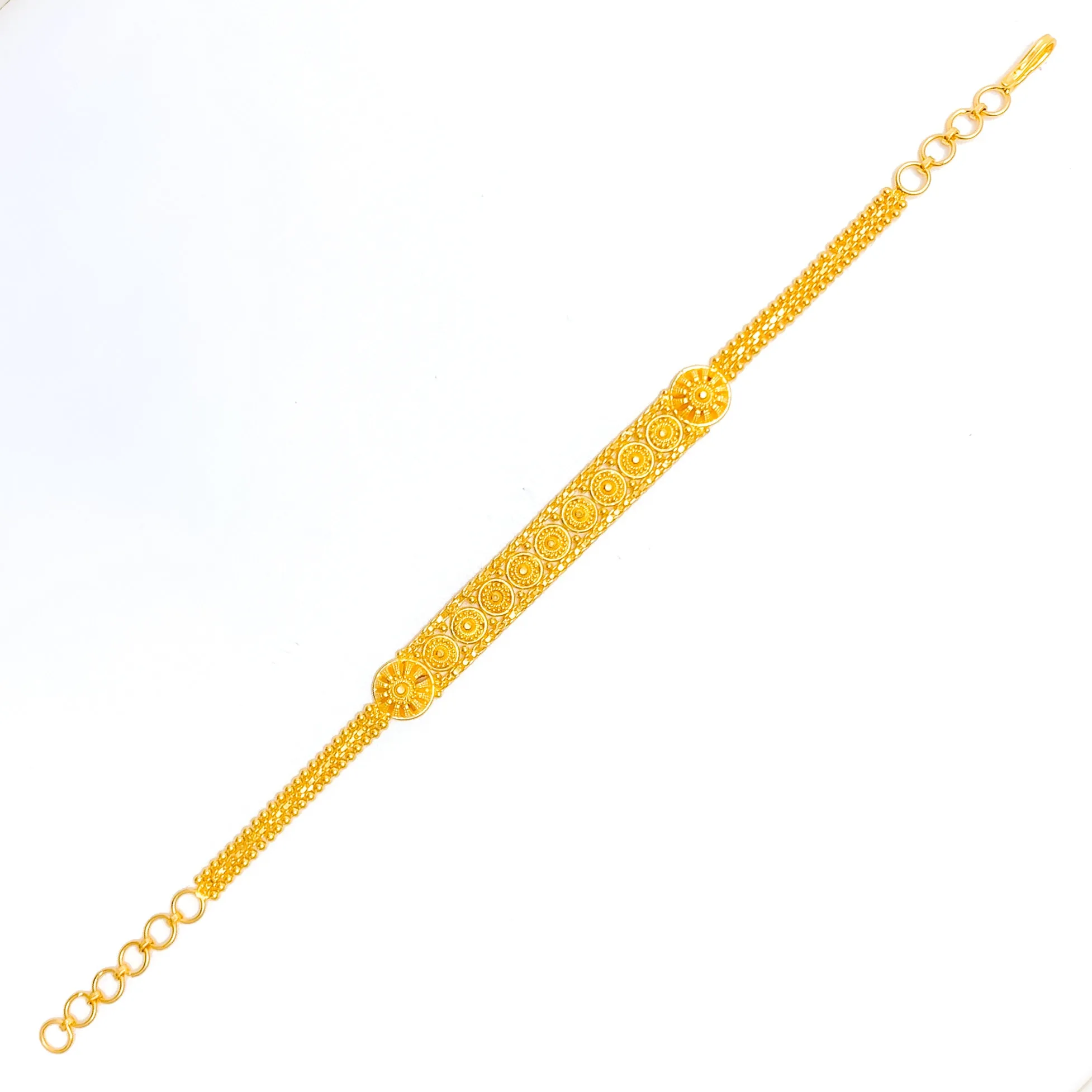 Minimalist Everlasting 22k Gold Graceful Bracelet