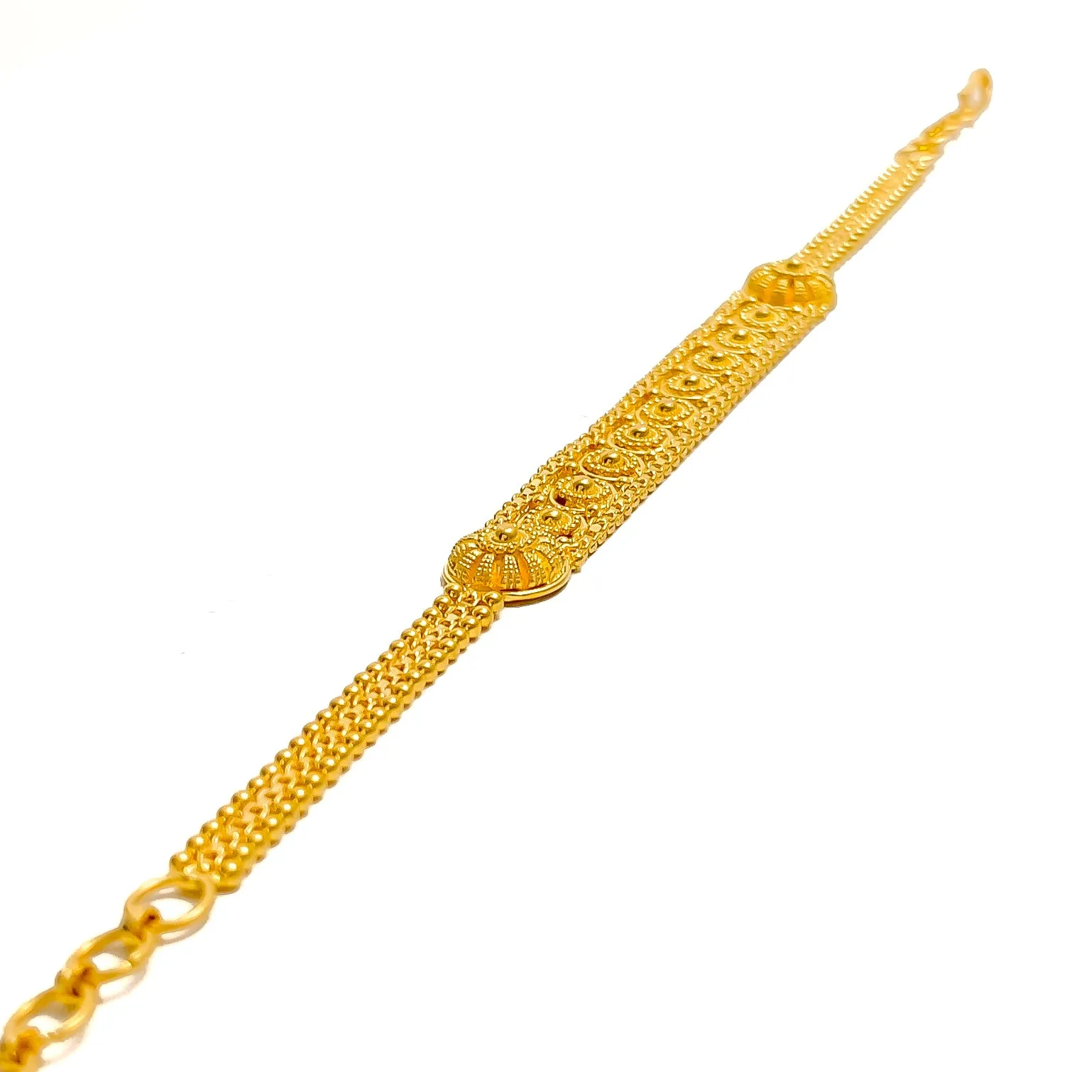 Minimalist Everlasting 22k Gold Graceful Bracelet