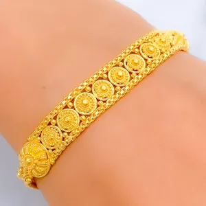 Minimalist Everlasting 22k Gold Graceful Bracelet