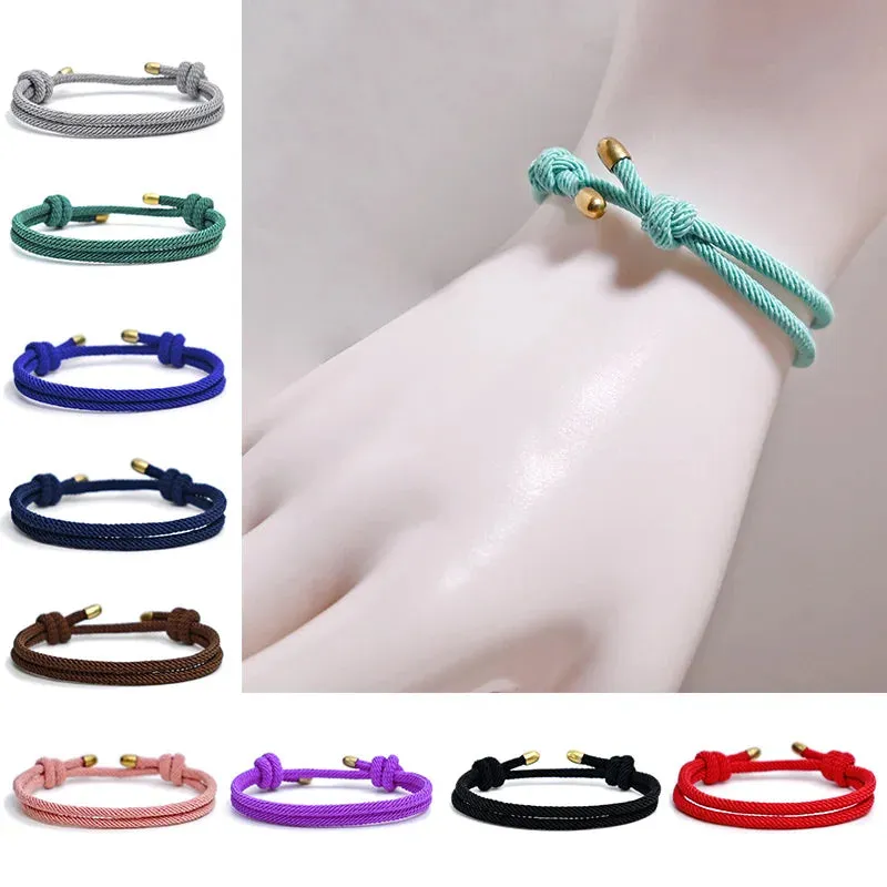 Minimalist Milan Rope Bracelets Men Women Handmade Adjustable Red Thread Bracelet Couple Braclet Best Friend Gift