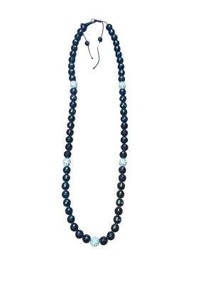 Misty Blue Koby - Hip Hop Disco Ball Chain Necklace