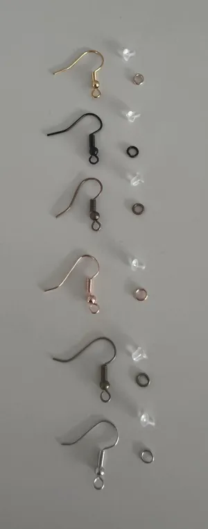 Mixed colour Earring Hooks - Pack of 35 Pairs