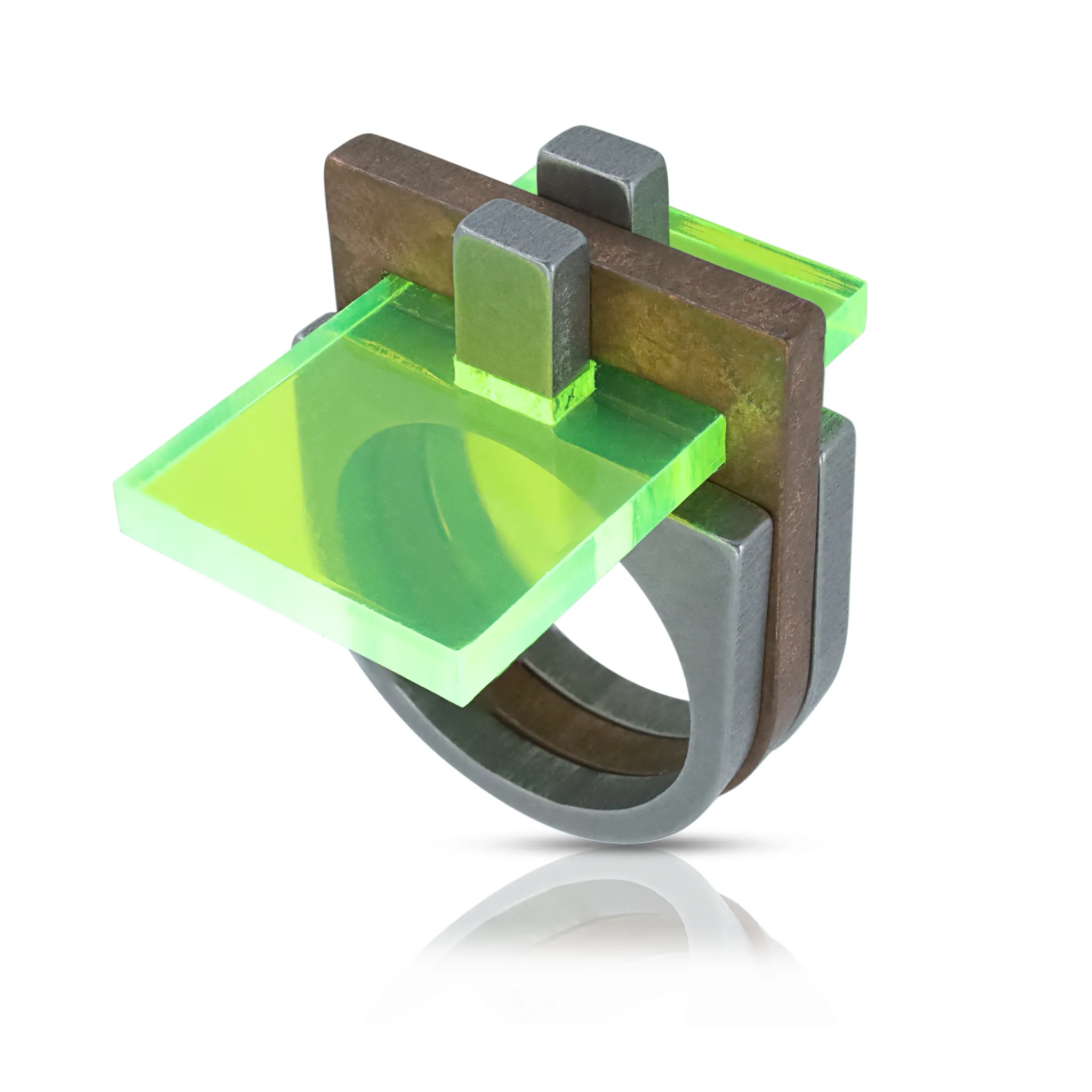 Modular Copper & Plexiglass Detalje Ring