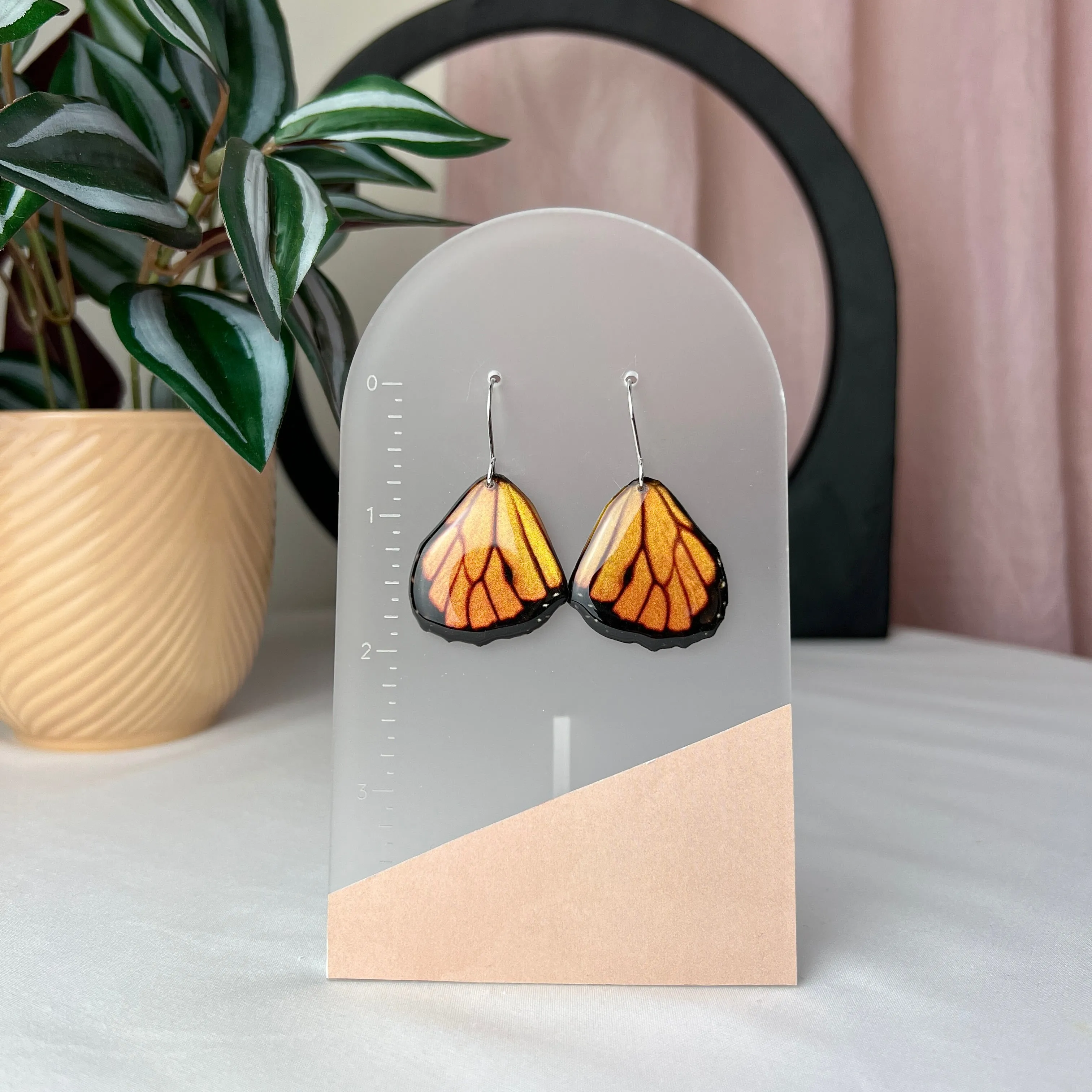 Monarch Butterfly Wing Earrings Bottom Wings