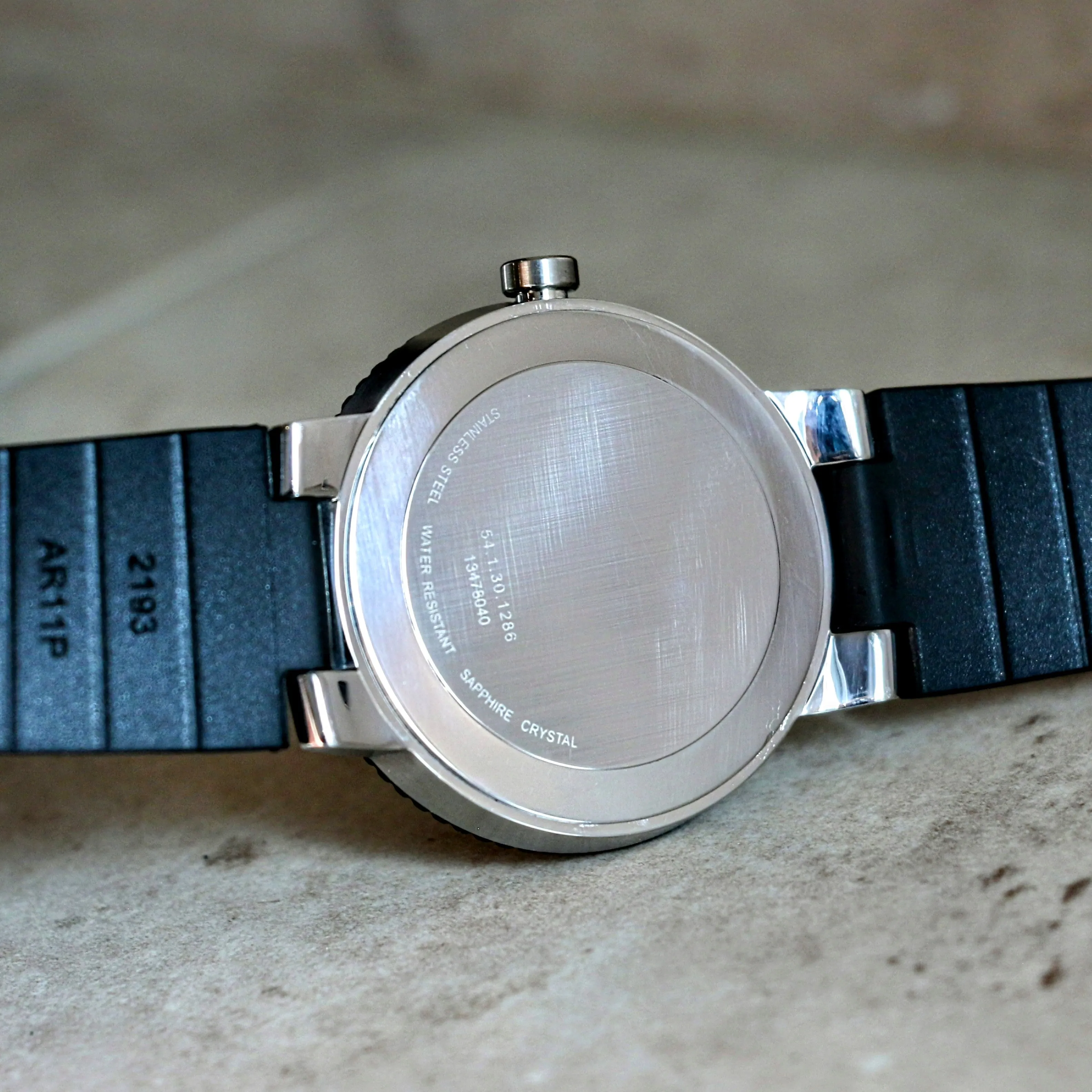 MOVADO Sport Edge Watch Black Dial Ref. 54.30.1286 Stainless Steel Case Wristwatch