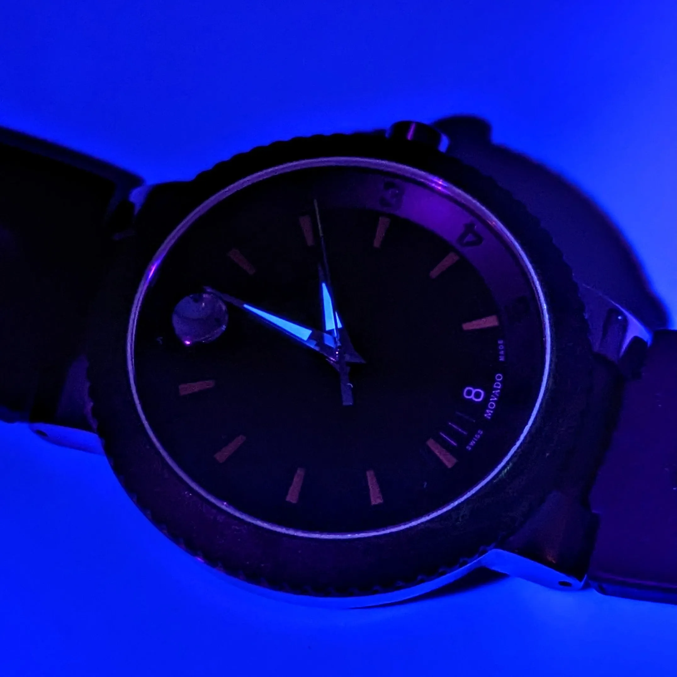 MOVADO Sport Edge Watch Black Dial Ref. 54.30.1286 Stainless Steel Case Wristwatch