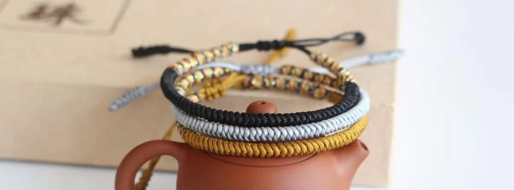 Multi Color Tibetan Buddhist Handmade Knots Lucky Rope Bracelet