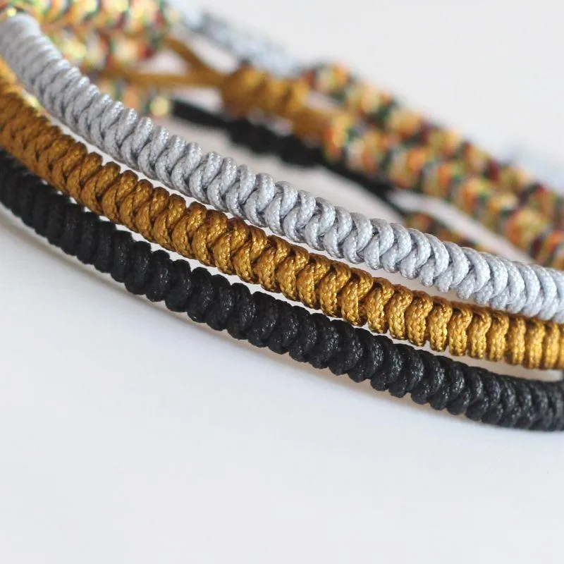 Multi Color Tibetan Buddhist Handmade Knots Lucky Rope Bracelet