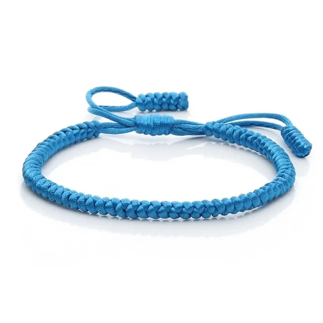 Multicolor Rope Lucky Knots Bracelets Women Men Charm