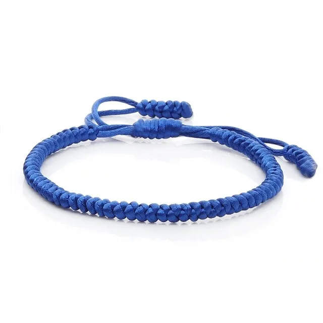 Multicolor Rope Lucky Knots Bracelets Women Men Charm
