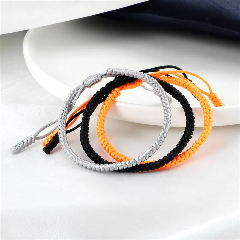 Multicolor Rope Lucky Knots Bracelets Women Men Charm