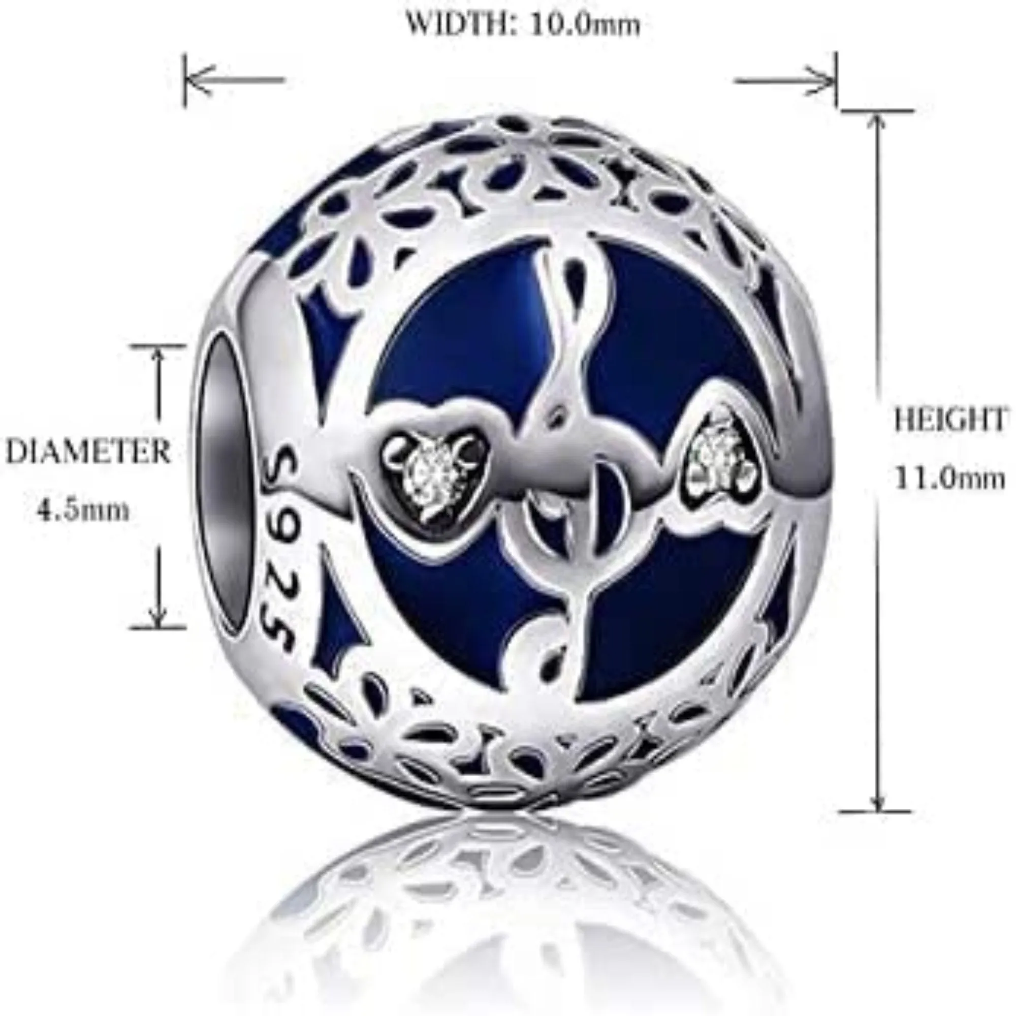Music Note Ball Bead Charm