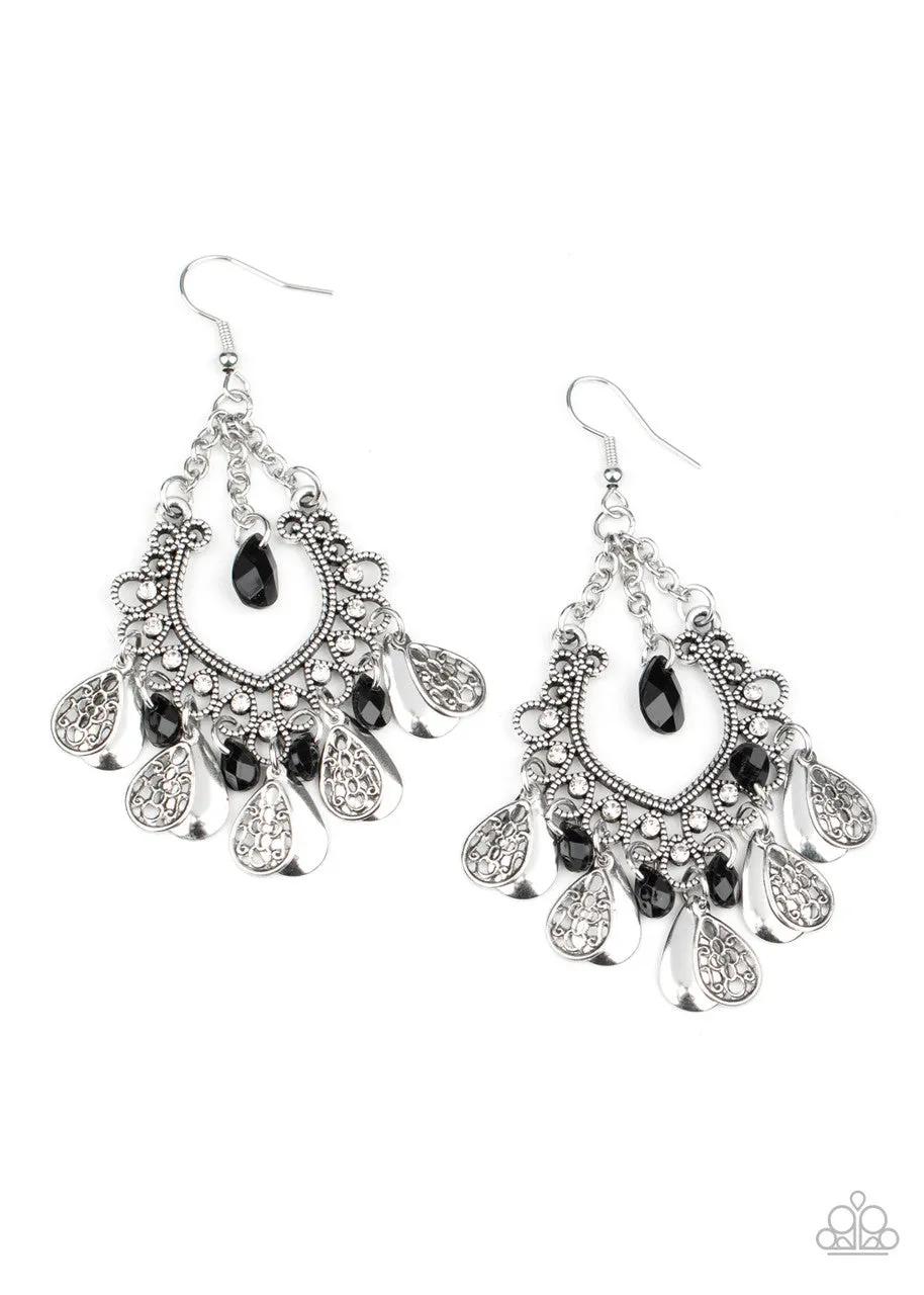 Musical Gardens Black Paparazzi Earrings