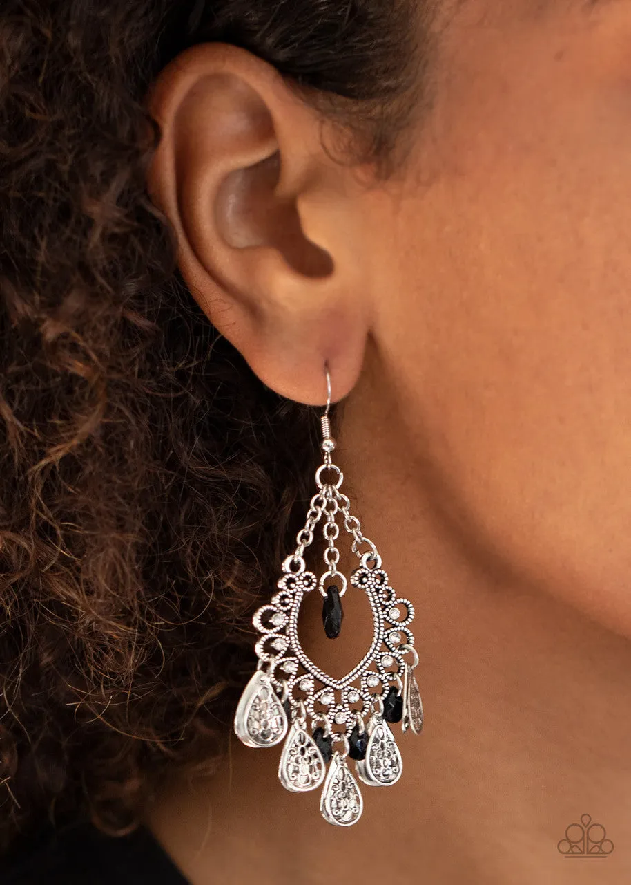 Musical Gardens Black Paparazzi Earrings