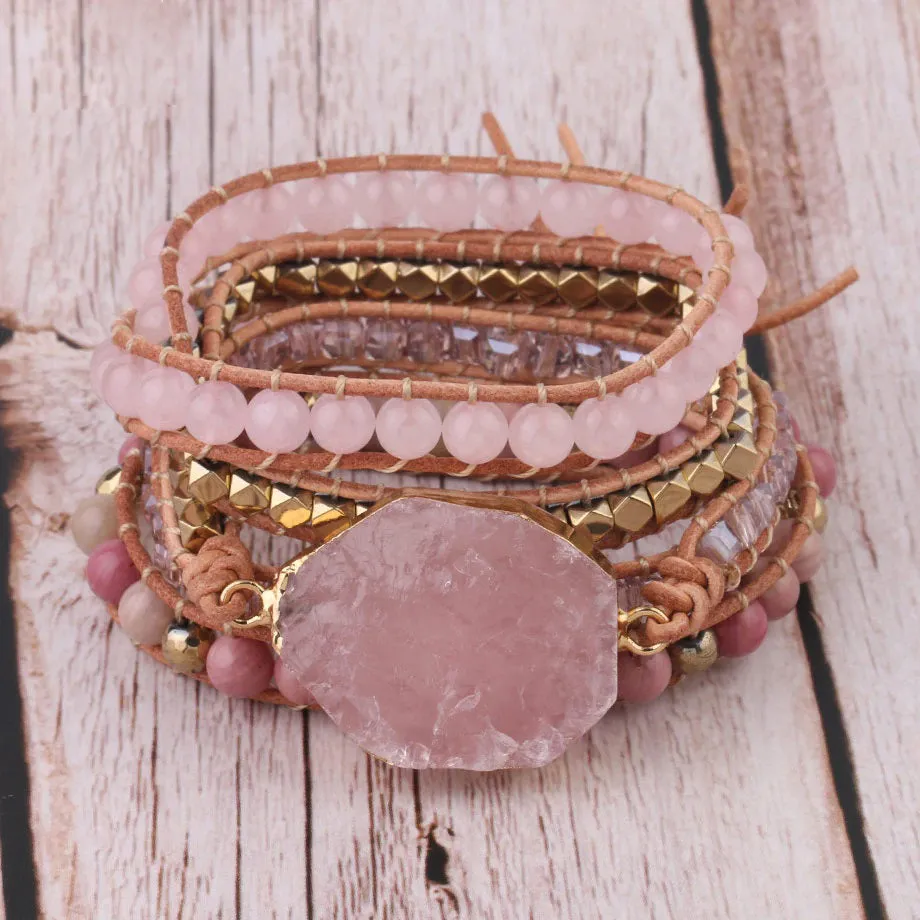 Natural Stone Quartz Bohemian Bracelet Jewelry