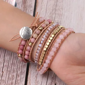 Natural Stone Quartz Bohemian Bracelet Jewelry