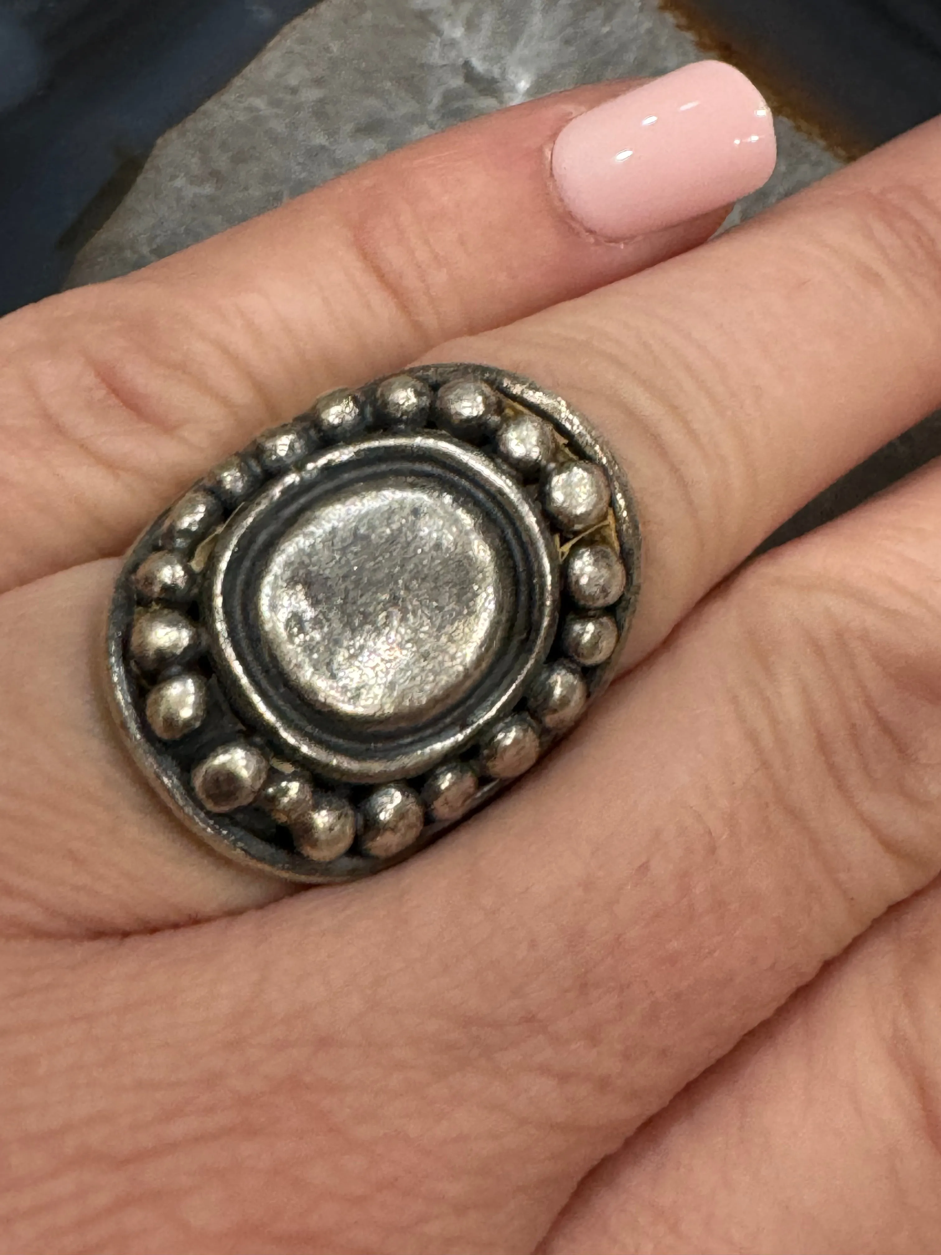 Navajo Pearl Style Adjustable Ring