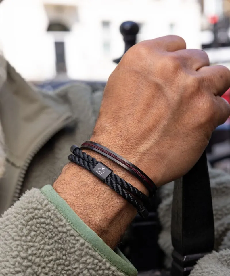 Navarch Cuff Bracelet 6mm in Mahogany/Black