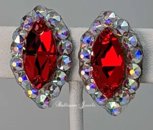 Navette Crystal Ballroom Light Siam earrings