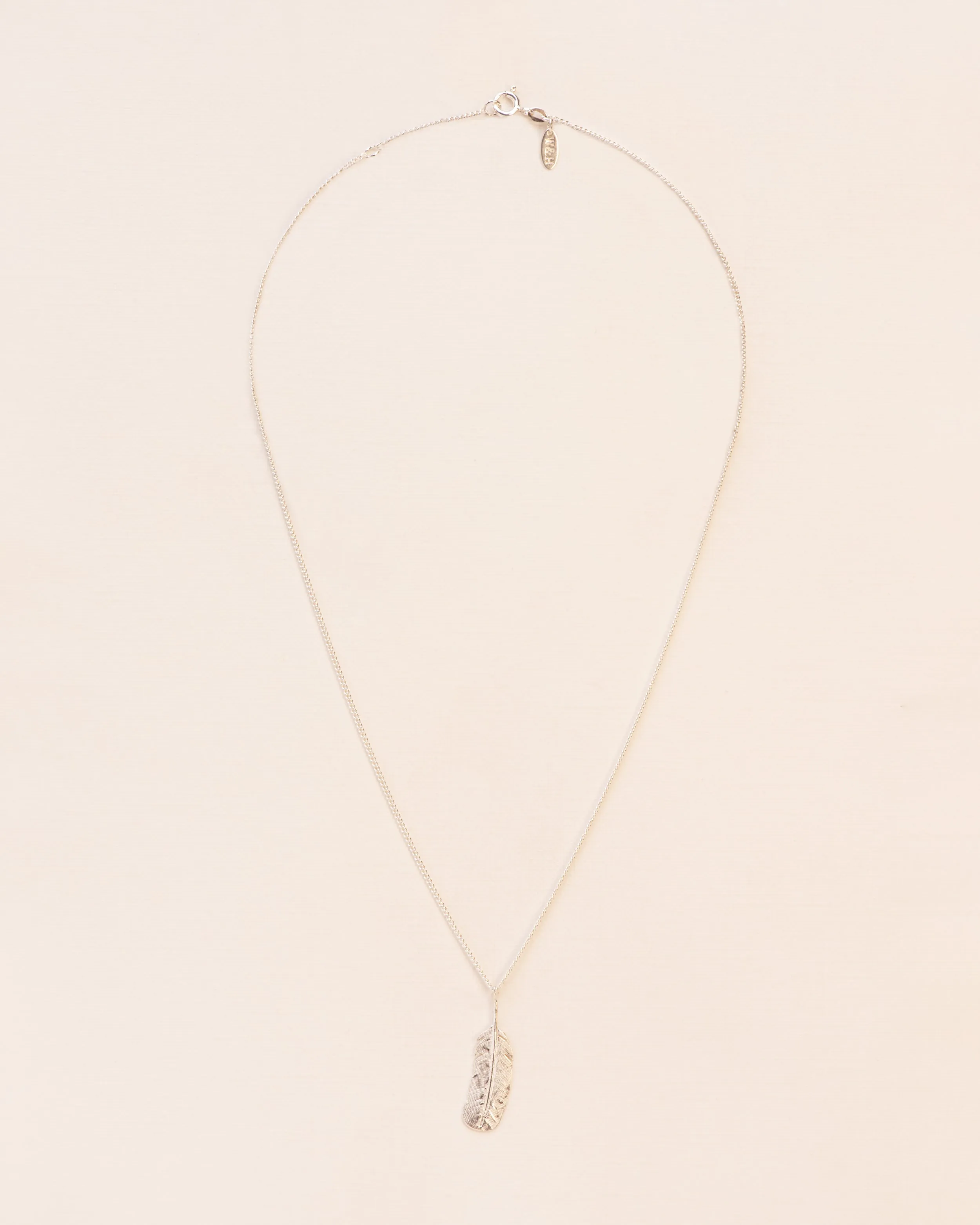Necklace with feather pendant