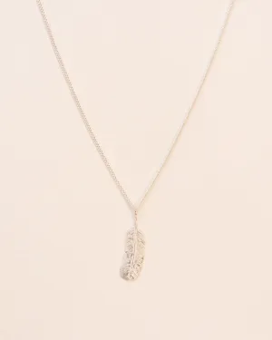 Necklace with feather pendant