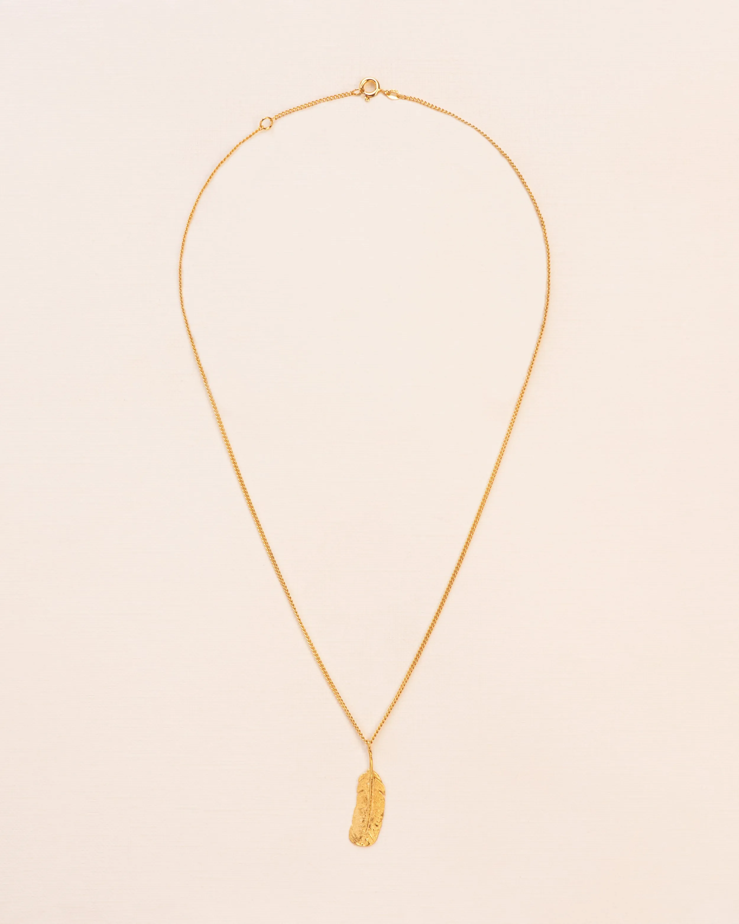 Necklace with feather pendant