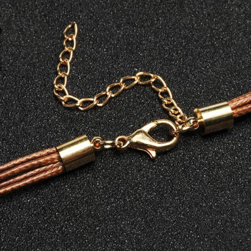 New Bohemian Style Rope Chain Leaf Feather Pattern Pendant For Women Fine Jewelry Statement Necklace