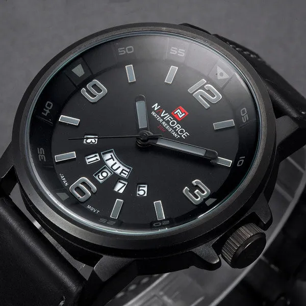 New Luxury Brand Leather Strap Analog Men's Quartz Date Clock Fashion Casual Sports Watches Men Military Wrist Watch