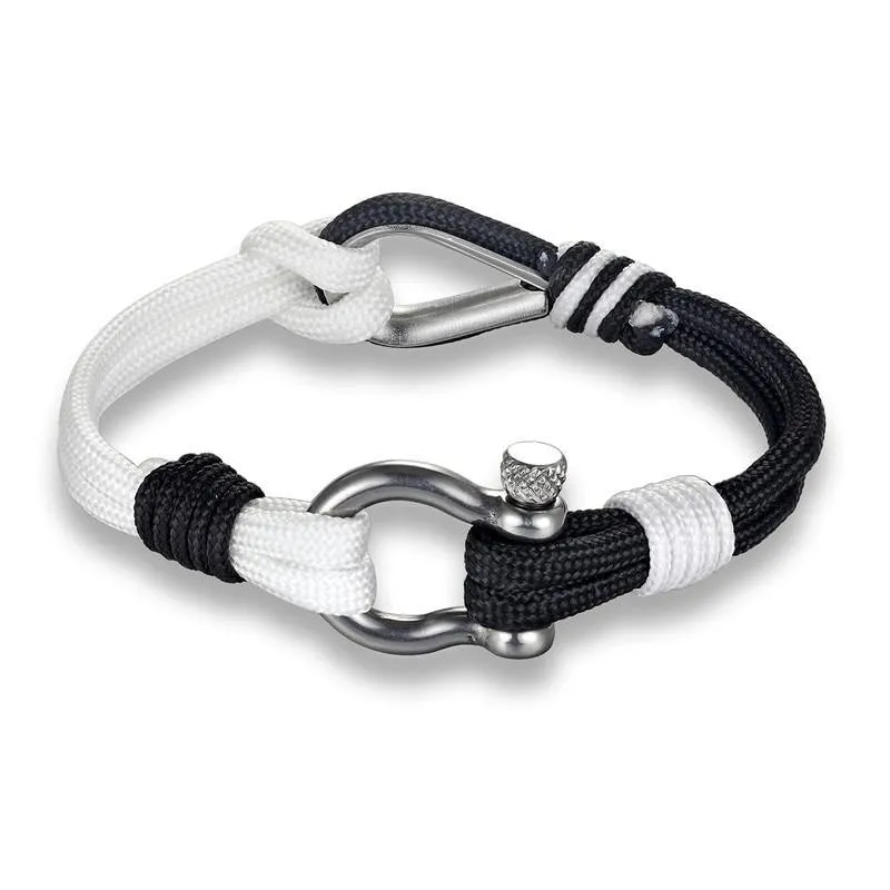 New Modern Fashion Luxury Sport Camping Parachute Navy Blue Cord For Men And Women Nautical Survival Rope Chain Bracelet Summer Style