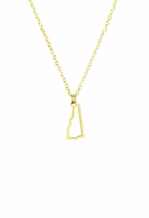 NH State Necklace - Gold