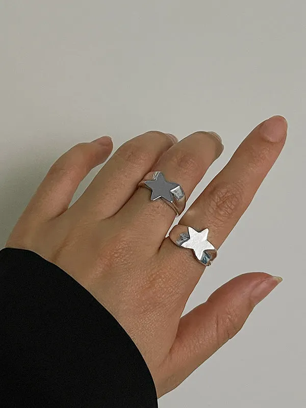 Normcore Adjustable Star Shape Rings Accessories