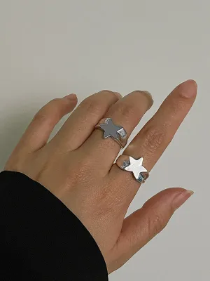 Normcore Adjustable Star Shape Rings Accessories