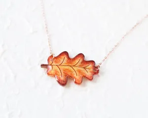 Oak Leaf Pendant Necklace