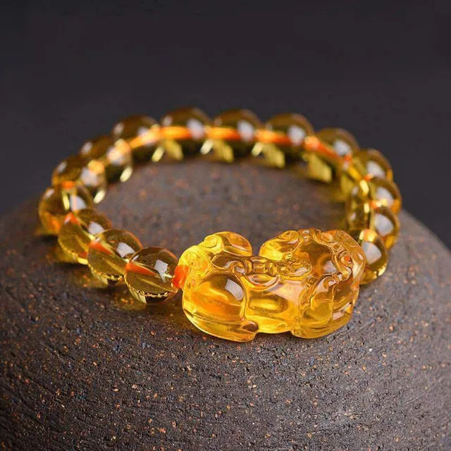 Obsidian Stone Beaded Fashion Bracelet for Women