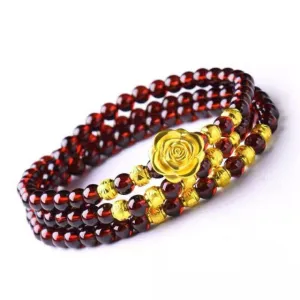 Obsidian Stone Beaded Fashion Bracelet for Women