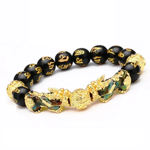 Obsidian Stone Beaded Fashion Bracelet for Women