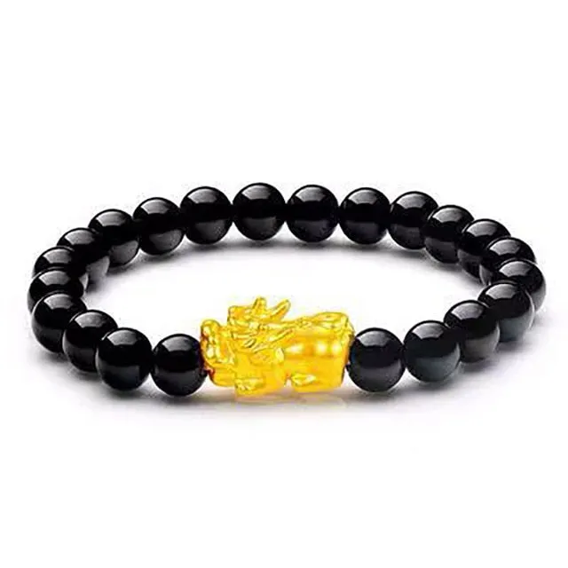 Obsidian Stone Beaded Fashion Bracelet for Women
