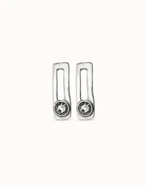 On My Own earrings, silver/grey