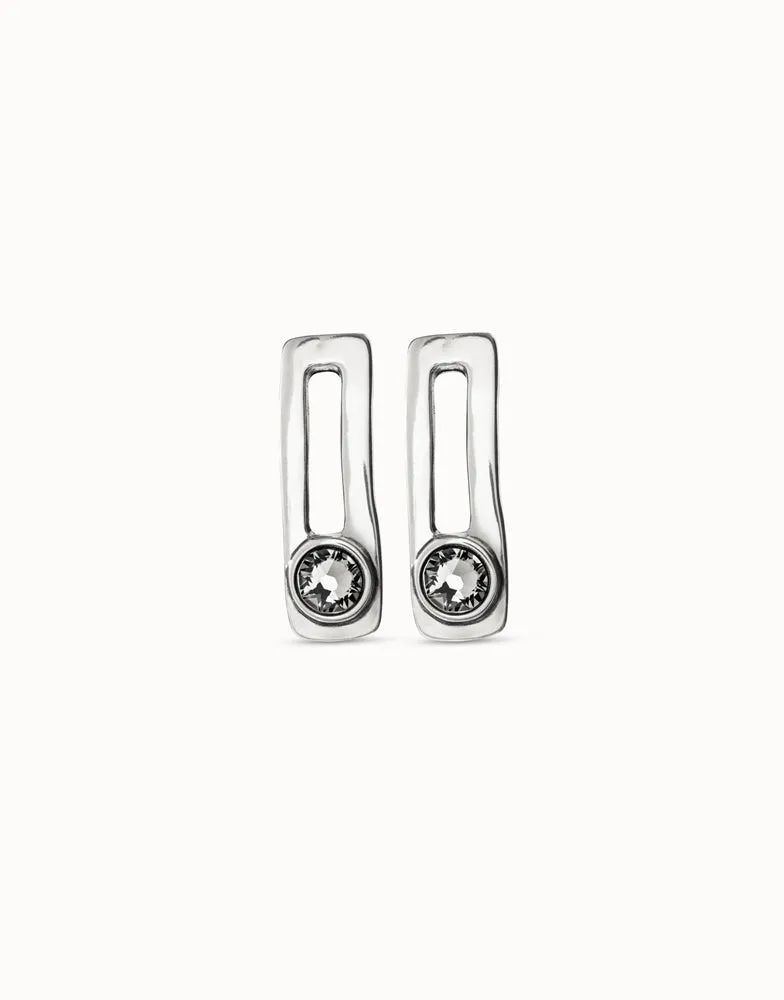 On My Own earrings, silver/grey