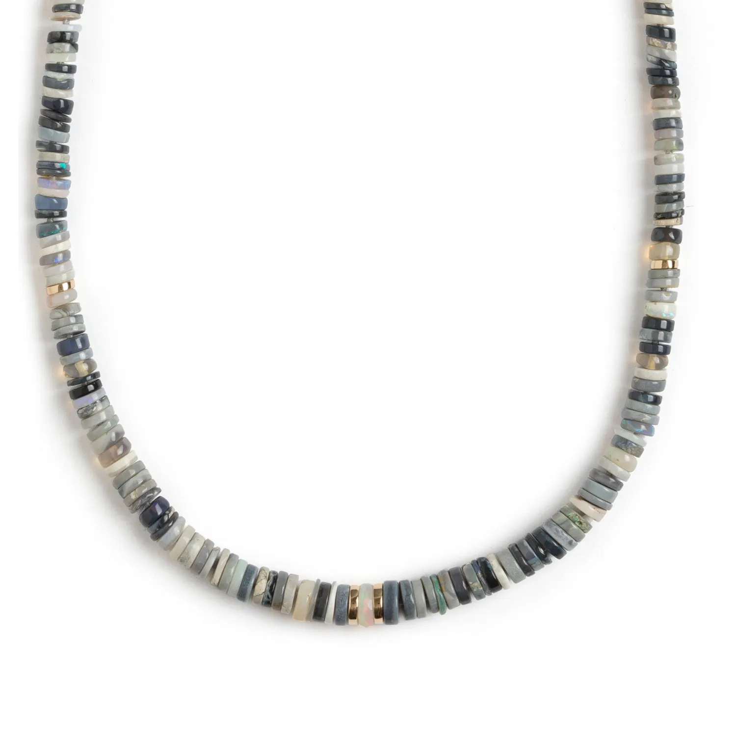Opal Heishi Bead Necklace