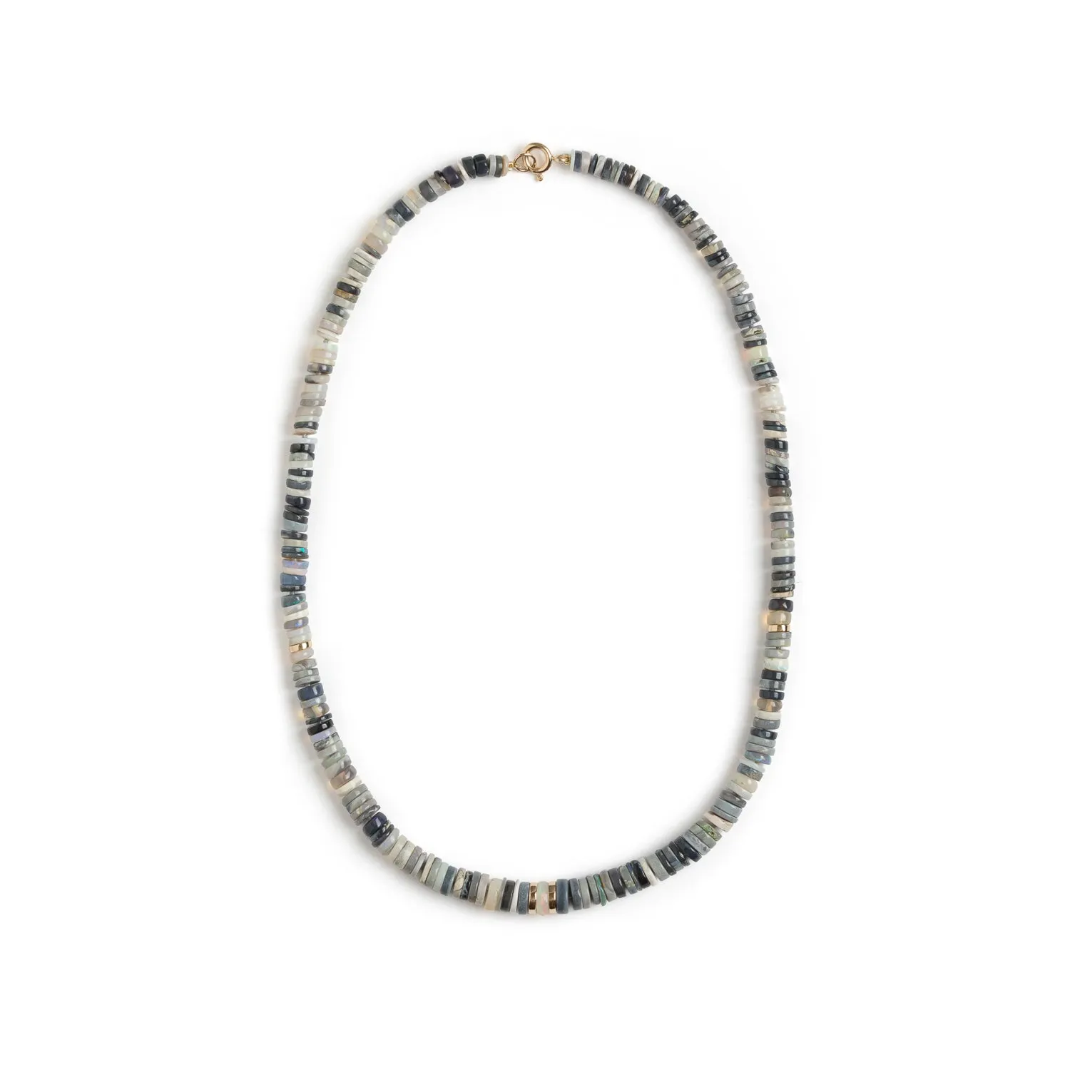 Opal Heishi Bead Necklace