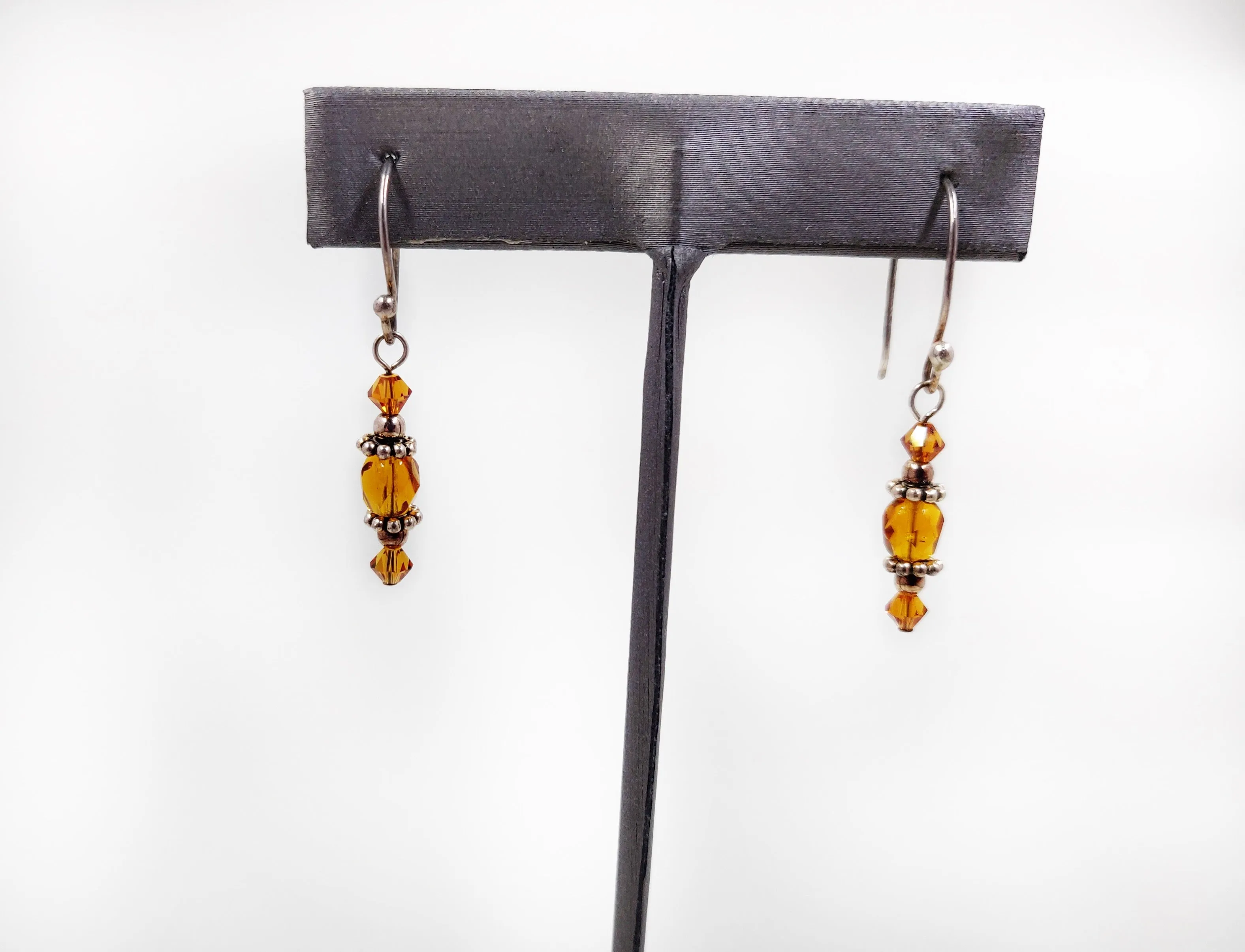 Orange Crystal Earrings