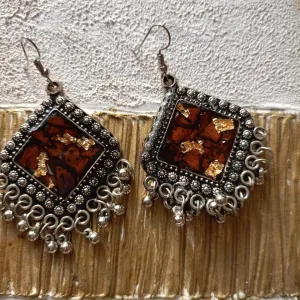 Oxidized Resin Earrings